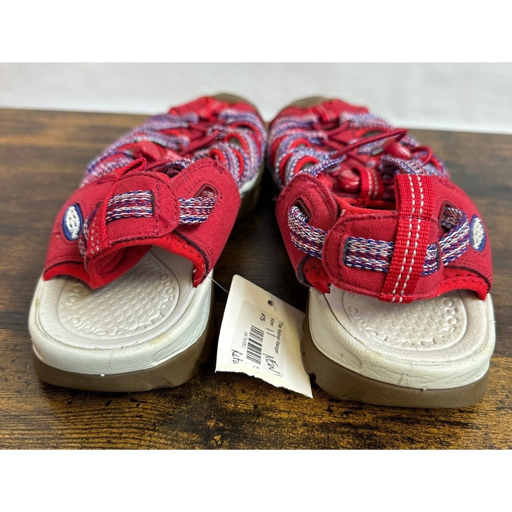 Keen Whisper Closed Toe Sandals Size 11 Anti-Odor Red White & Blue 4th of July - Picture 6 of 11
